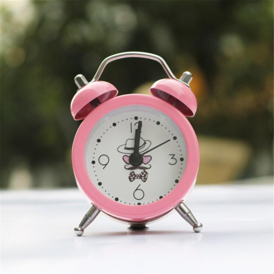 Mini Creative Alarm Clock Vintage Retro Pointer Clocks Loud Ringing Alarm Clock Bedside Home Decor