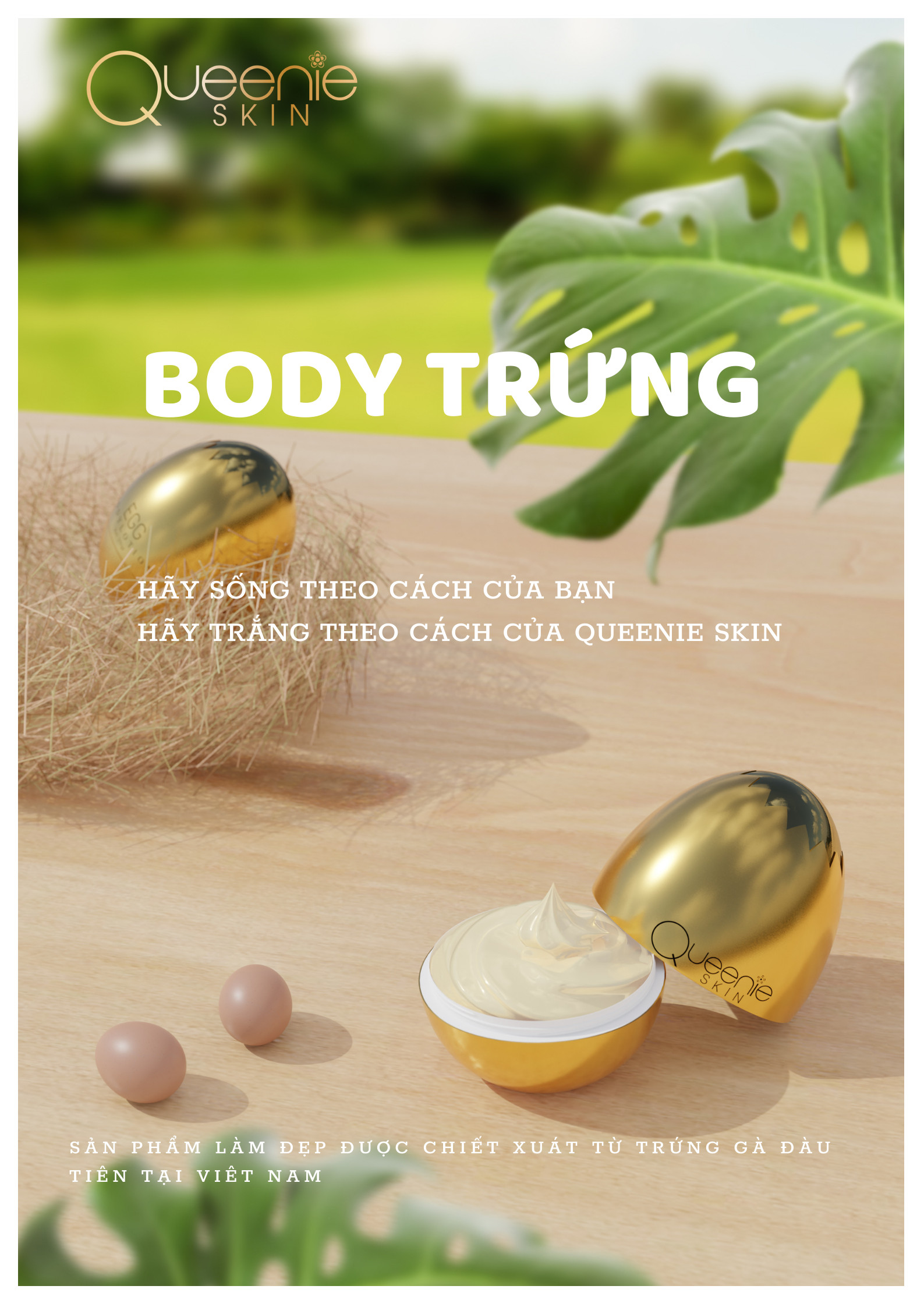 EGG BODY LOTION QUEENIE SKIN (KEM DƯỠNG DA TOÀN THÂN) Giúp Hỗ Trợ Nâng Tông, Giúp Da Tươi Sáng mang Lại Vẻ Đẹp Mịn Màng, Rạng Rỡ Cho Làn Da - Hàng Chính Hãng