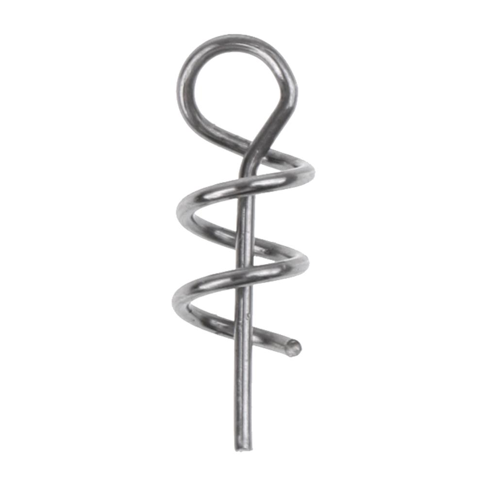 20pc Centering Pin Spring Twist Lock Weedless Fishing Hook Tackle