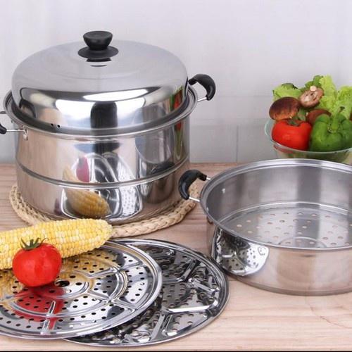 XỬNG HẤP - NỒI HẤP 3 TẦNG INOX SIZE 28cm