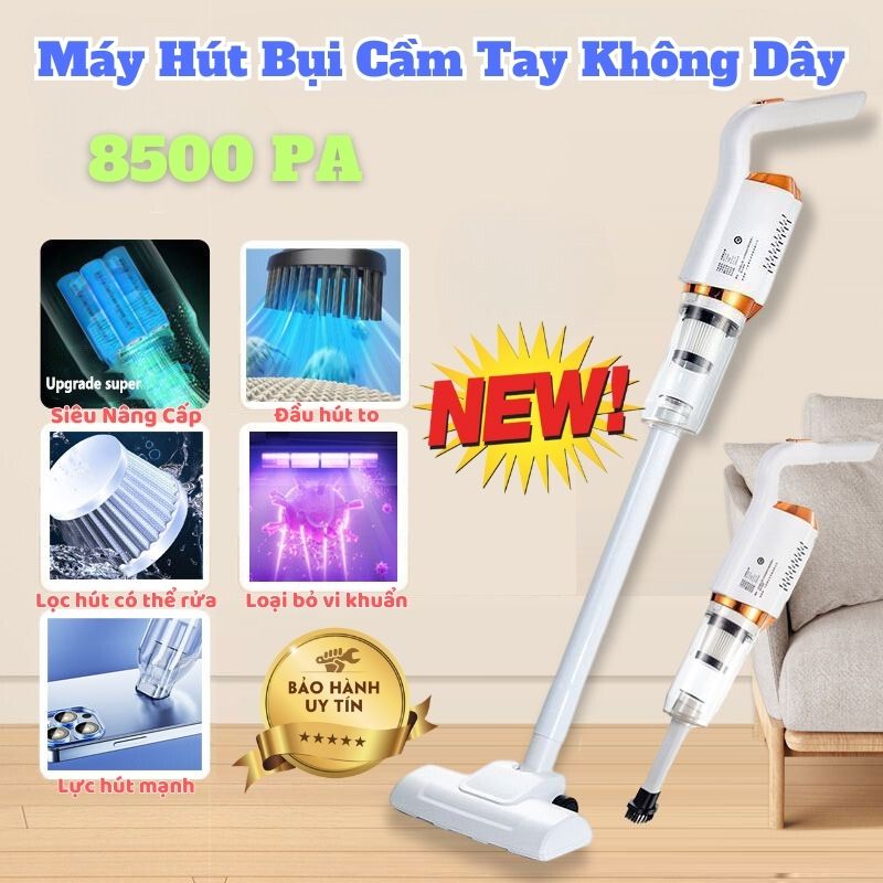 Máy Hút Bụi Cầm Tay, Máy Hút Bụi Mini Không Dây, Máy Hút Bụi Vệ Sinh Ô Tô, Gia Đình, Hút Bụi Giường Nệm, Máy Hút Lông Chó Mèo