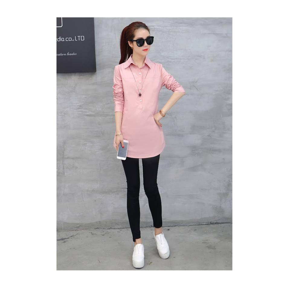 SƠ MI DÁNG SUÔNG DÀI CHỮ A NL31 cao cấp sale