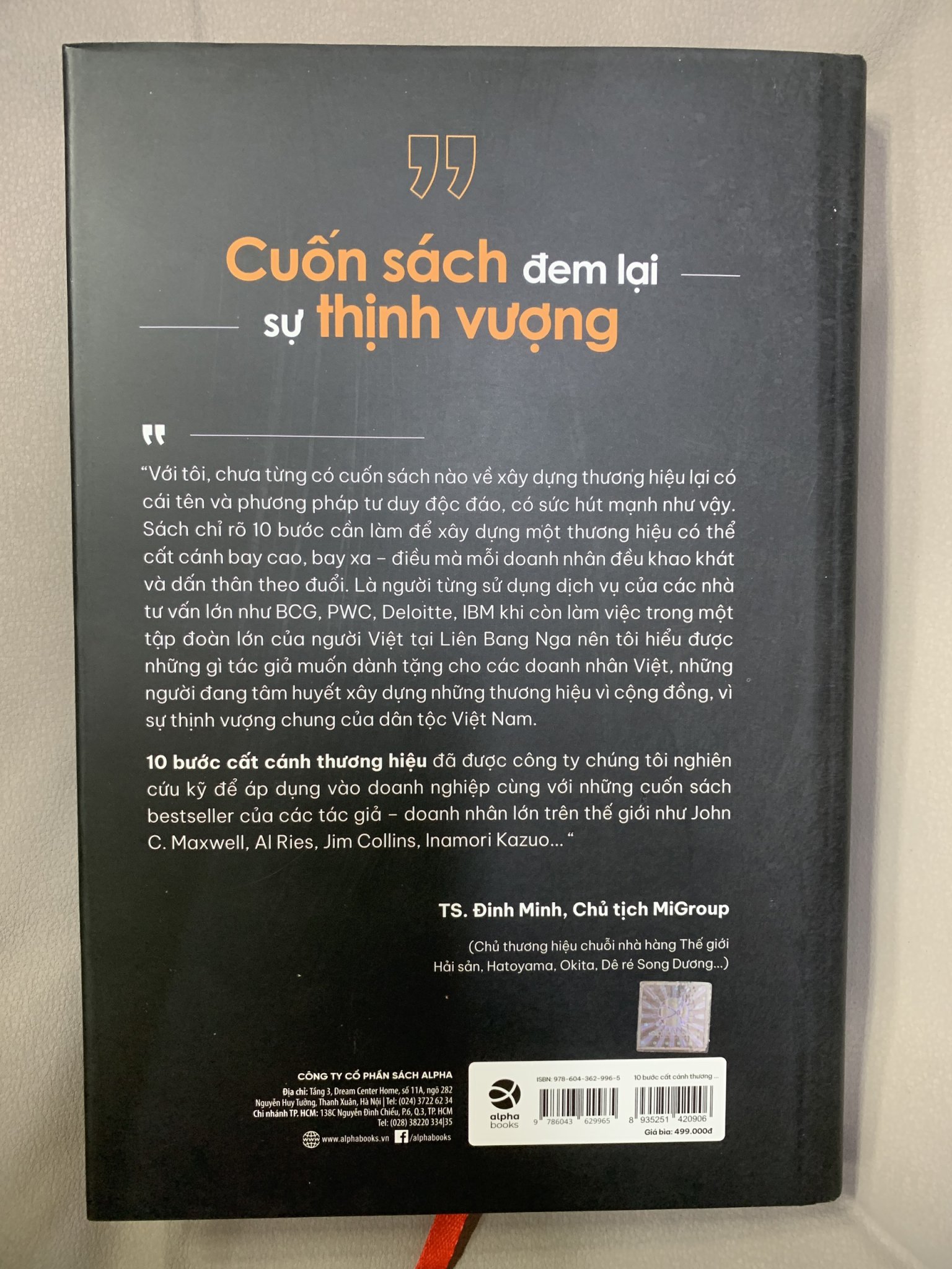 (Bìa Cứng) 10 BƯỚC CẤT CÁNH THƯƠNG HIỆU - ThS. Đặng Thanh Vân