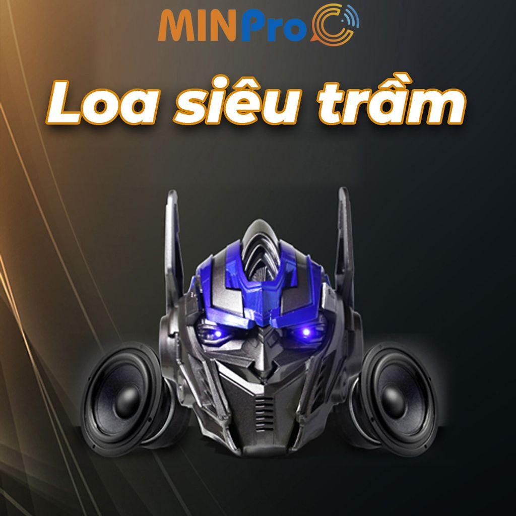 Loa bluetooth 5.0 MINPRO không dây IronMan, Bumble, Optimus có thể dùng làm loa máy tính