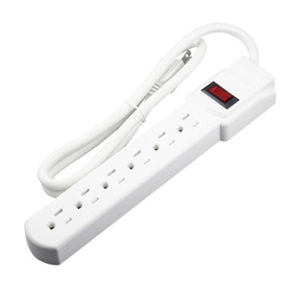 US Plug Patch Board 110V Six Wiring Socket US Plug Extension Cord