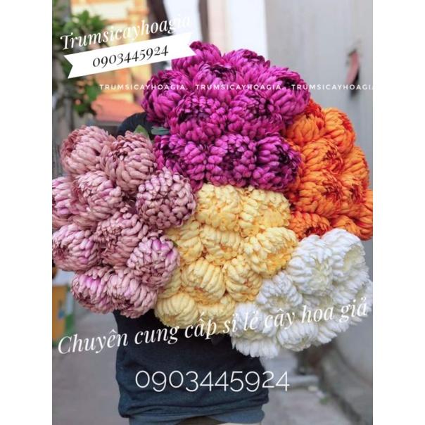Cúc Phú Quý Đại Đoá cao cấp trang trí Decor- Hoa Giả Cao Cấp