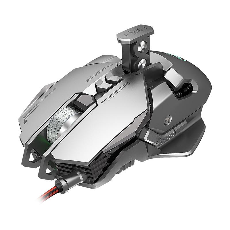 Hợp Kim Nhôm Có Dây 6400DPI Với Từ Đối Trọng Với Khối Game Thể Thao Chip Có Thể Điều Chỉnh Độ Nét Chuột Chơi Game Game Thủ