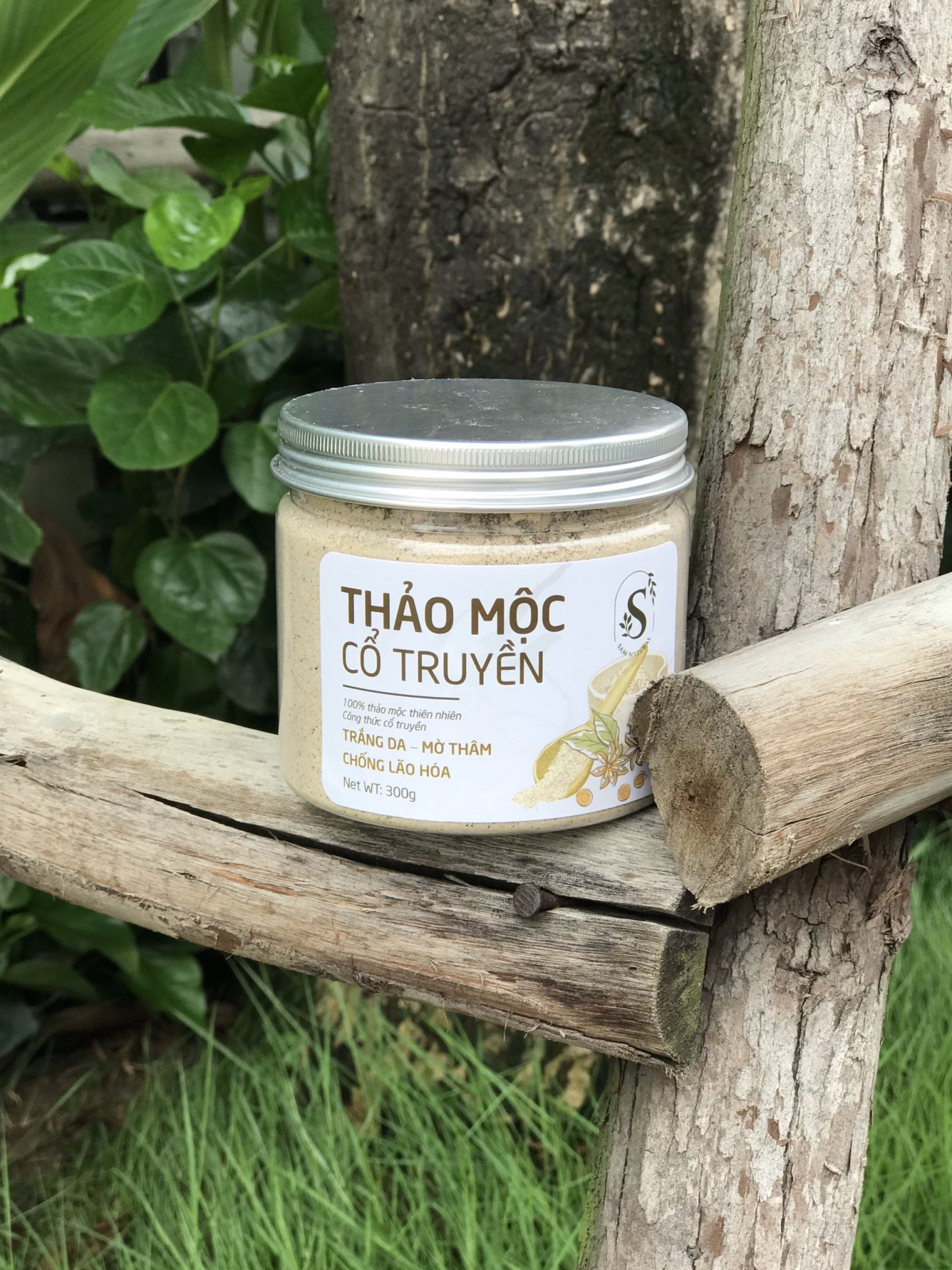 Bột Thảo Mộc Cổ Truyền Sam Natural (300gr) giúp tẩy da chết, làm sáng da