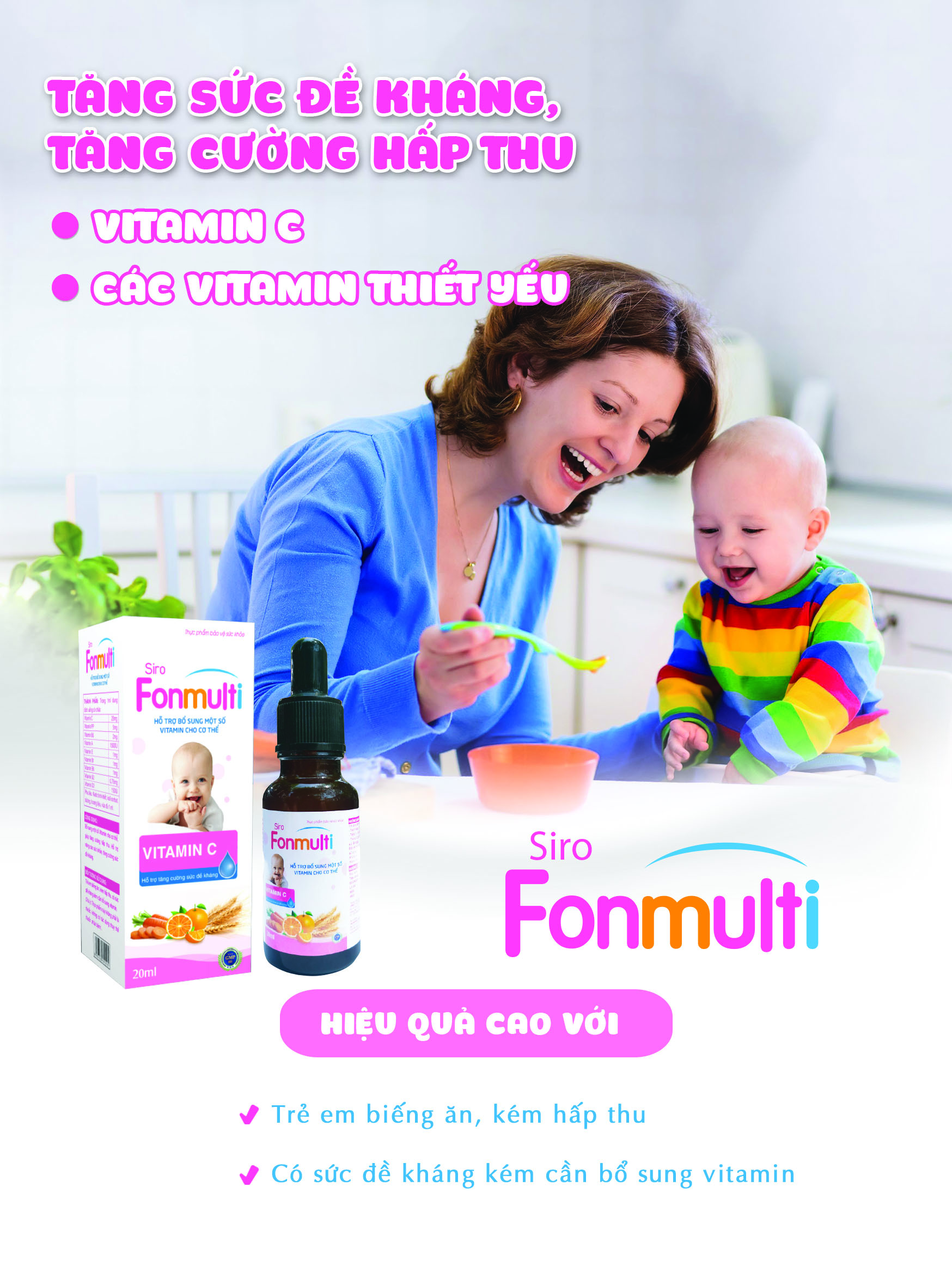 Bổ dung Vitamin, nâng cao sức đề kháng cho bé - Fonmulti