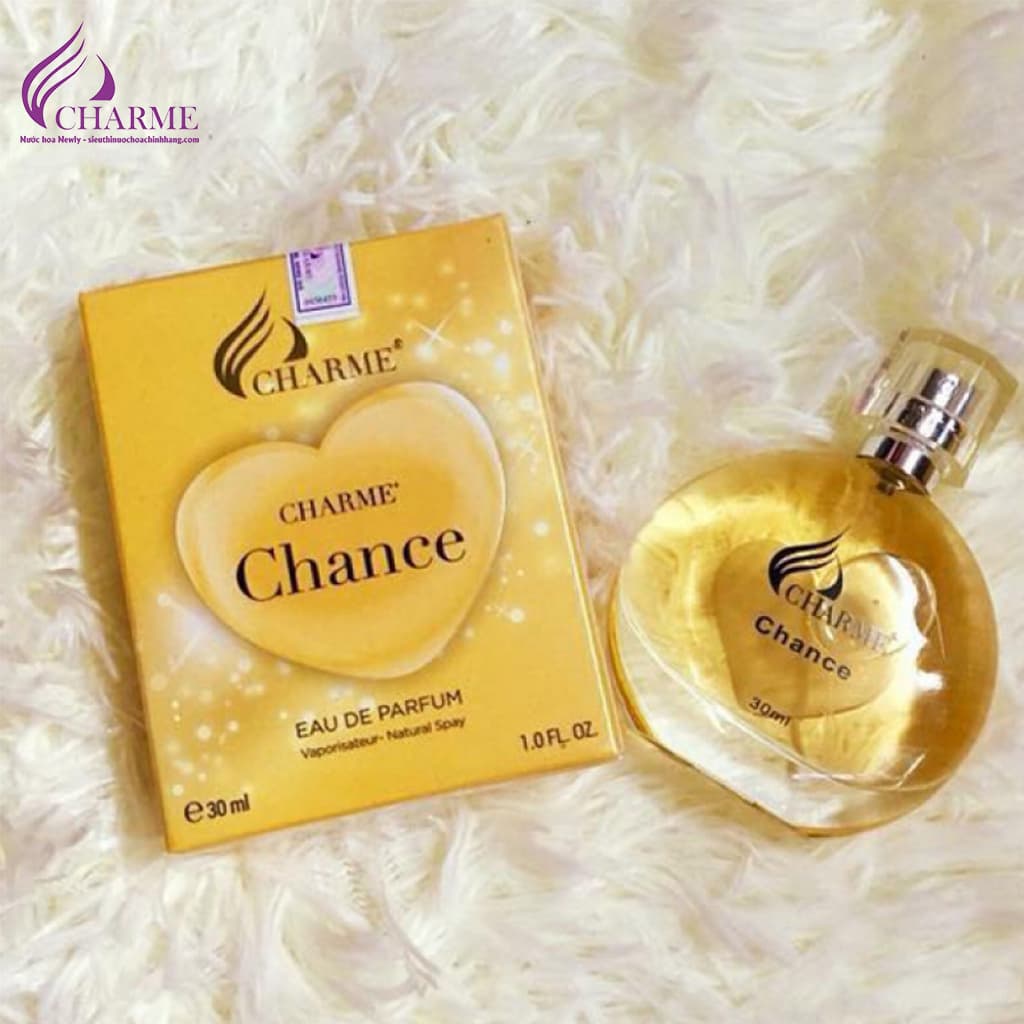 Nước hoa nữ thơm lâu, Charme Chance, mùi hương vani, mang phong cách nữ tính, gợi cảm, lưu hương lâu, 30ml