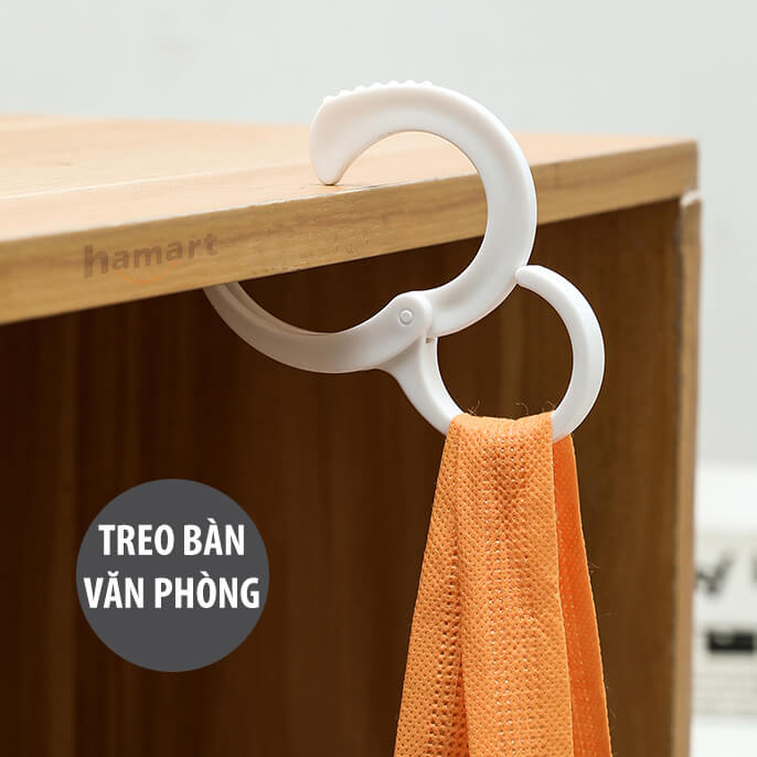 COMBO 2 Móc Thanh Treo Đồ Chữ S 7 Nấc Điều Chỉnh Chịu Lực 4KG Kẹp Treo Ô Tô Xe Máy Nhà Tắm Hamart