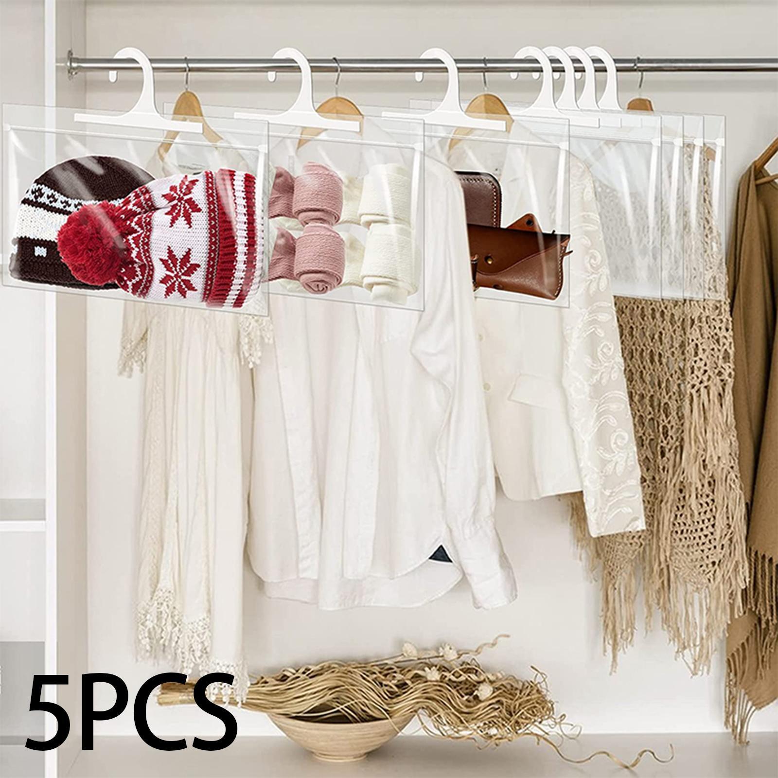 Hanging Storage Bag Wardrobe Closet Storage Holder Bag Portable for Socks Papers Scarf