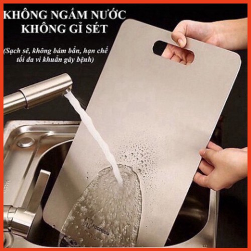 THỚT INOX 304- KÍCH THƯỚC LỚN 35 X 25 CM - KHÁNG KHUẨN-CƯỜNG LỰC
