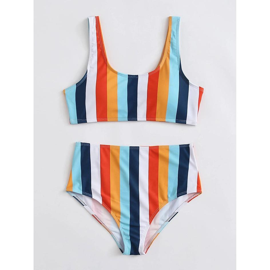Cao Cấp Bikini 2021 Gợi Cảm Sọc Đồ Bơi Nữ Đồ Bơi Nữ Push Up Bikini Bộ Bơi Mặc Áo Tắm Đồ Bơi
