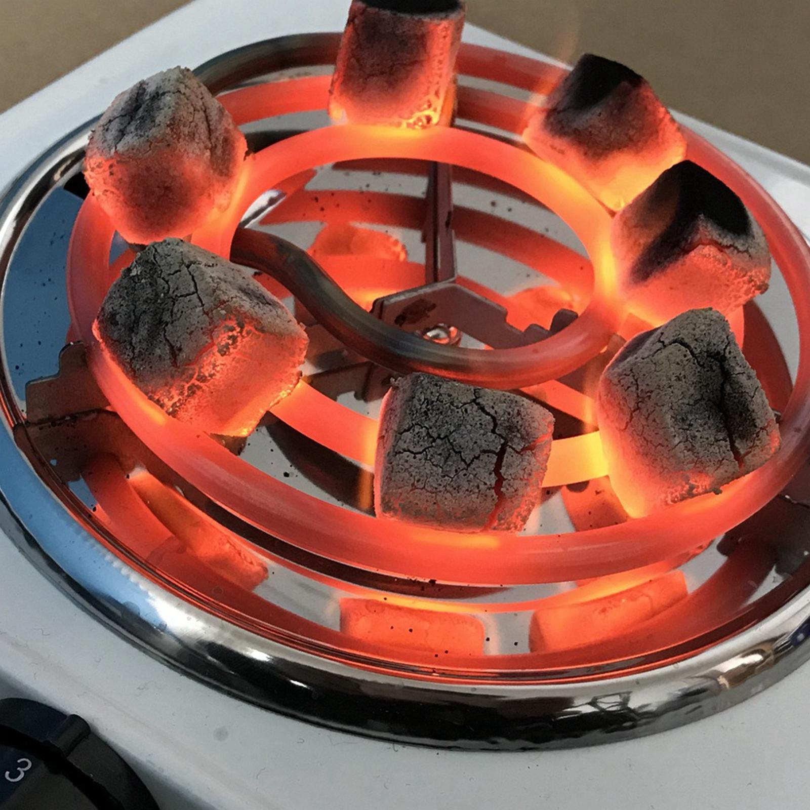 Electric Double Coil Burner Home Outdoor with Power Indicator Lights Compact