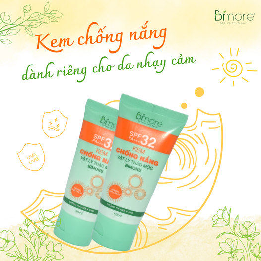 Kem chống nắng Bimore SPF PA+++35 dưỡng da và ngăn tia UVA_UVB_50ml