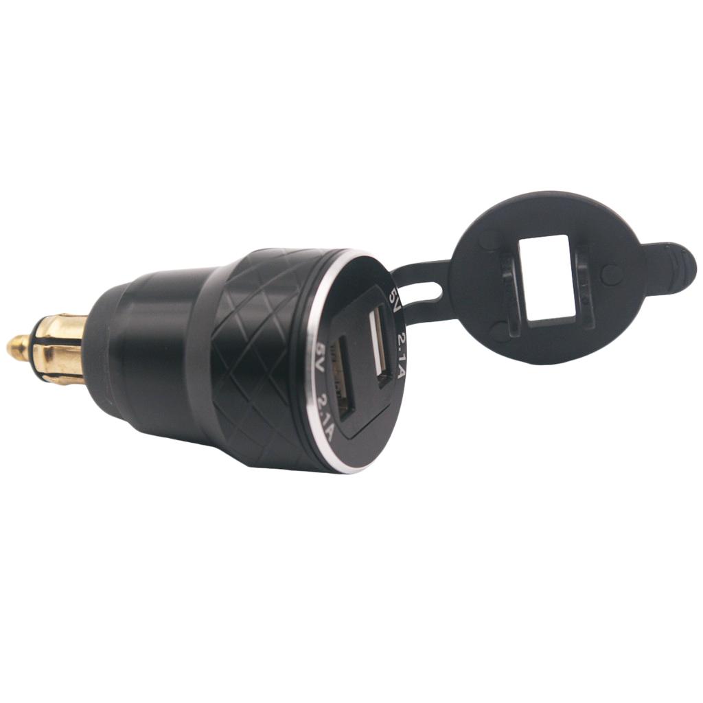 Motorcycle DIN Socket Hella to Dual USB Charger For BMW R1200GS 5V 4.2A LED