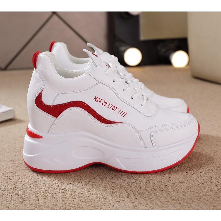 Giày thể thao nữ độn đế, sneaker loại cao cấp, 9cm tôn chiều cao, bằng da PU, SIÊU ÊM - SIÊU ĐẸP - SIEU BỀN