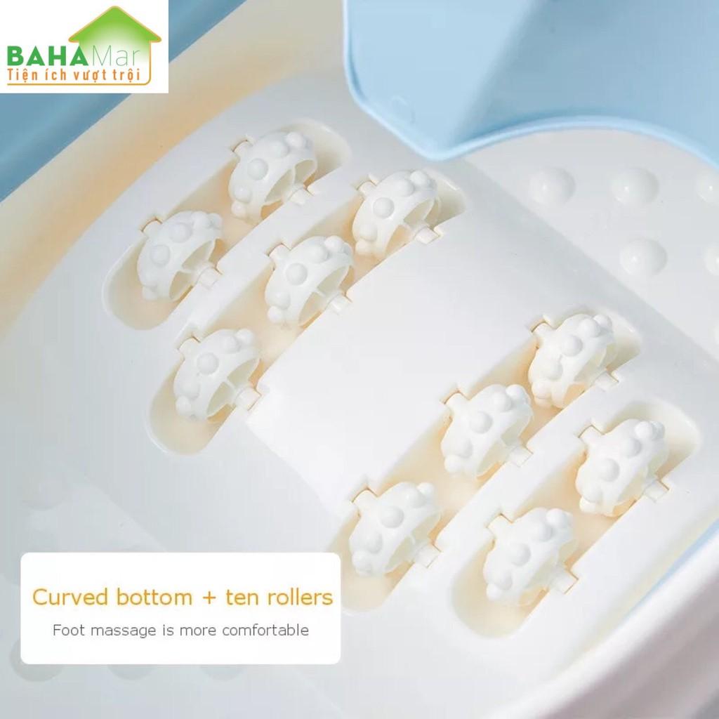 XÔ GẤP 2 TRONG 1 VỪA NGÂM CHÂN VỪA MATXA CHÂN "BAHAMAR" thích hợp để ngâm chân nước ấm mùa đông lại matxa bàn chân...