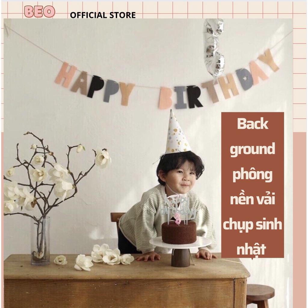Vải Phông nền sinh nhật chụp ảnh, phông nền vải trơn, background Happy birthday lookbook và livetream, decor , rèm cửa