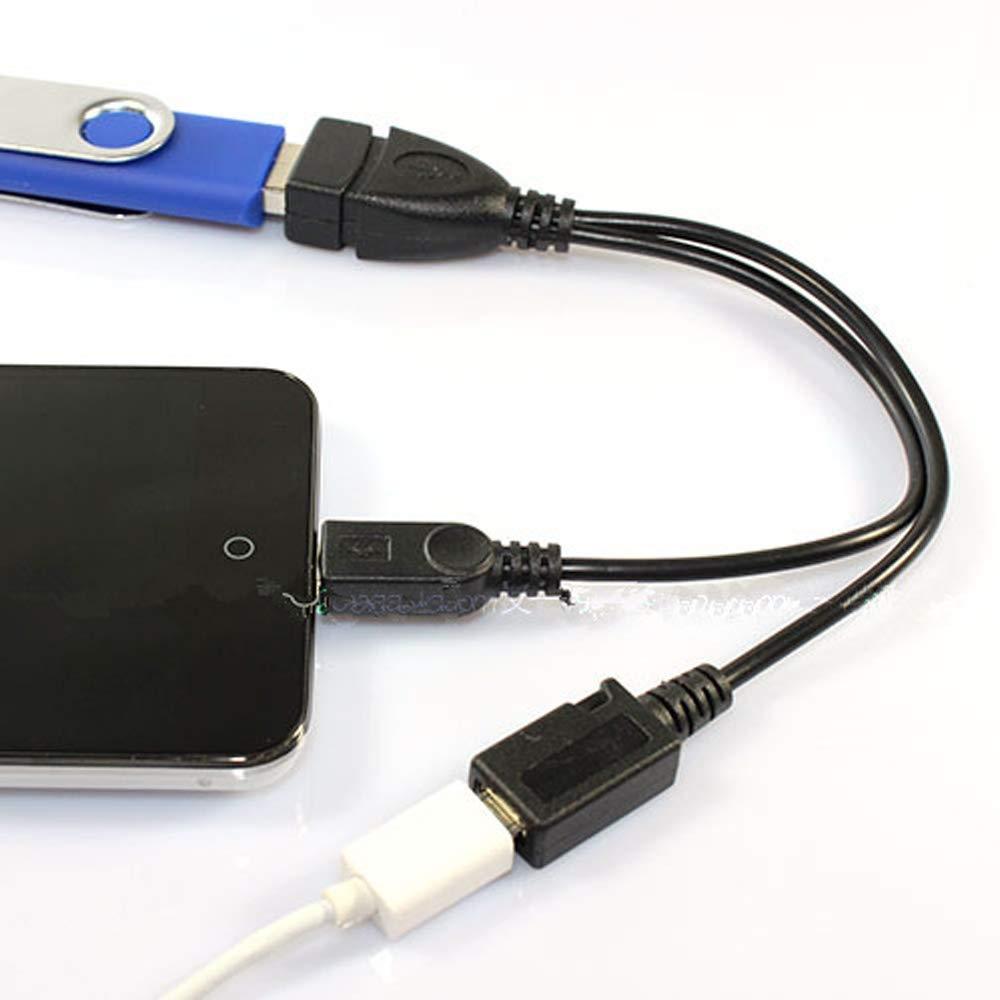 1 trong 2 OTG Micro USB Host Power Y SHELLTER Bộ chuyển đổi USB thành Micro 5 pin cáp nam nam bền Micro USB Cáp