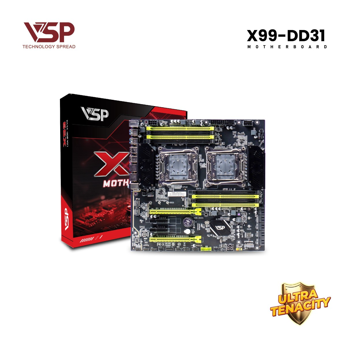 Bo Mạch Chủ Main VSP X99-DD31 D3 (Dual CPU) Socket LGA 2011 – Hàng Chính Hãng
