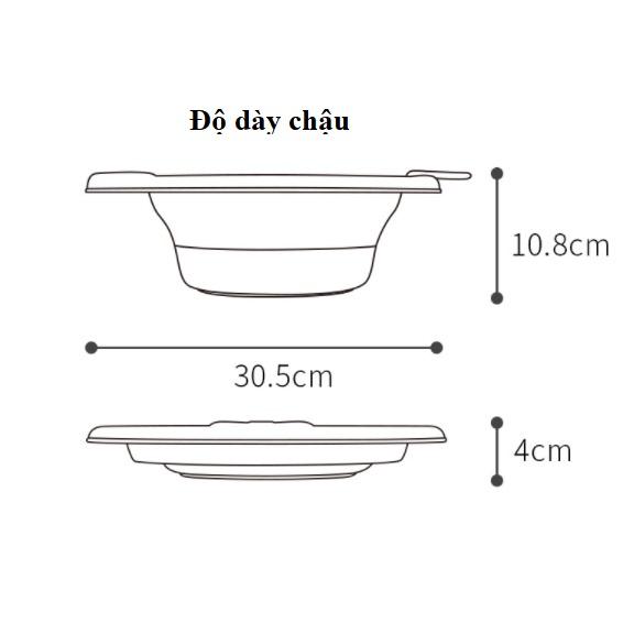 Chậu rửa mặt gấp gọn cho bé đồ sơ sinh cao cấp siêu tiện lợi