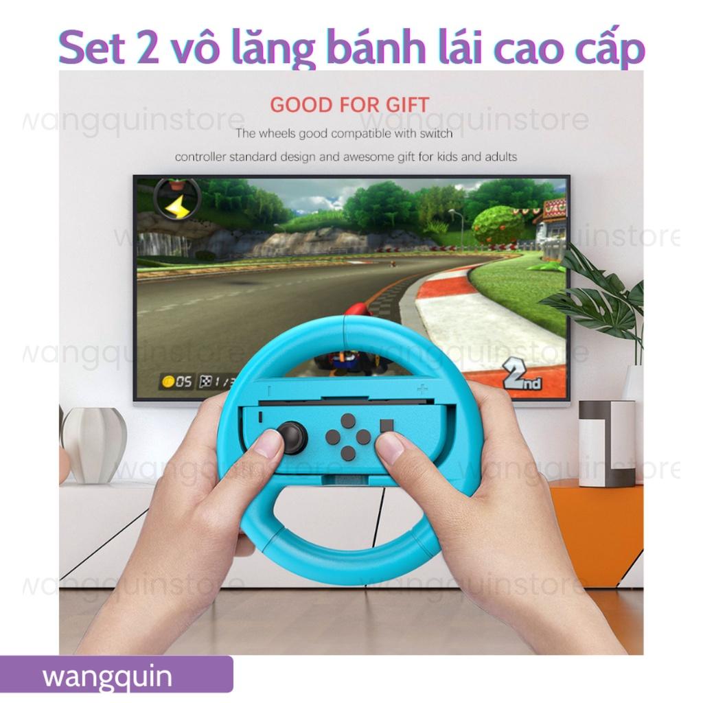 Sẵn VN - Set 2 Vô Lăng Bánh Lái Phụ Kiện Máy Game Nintendo Switch/ Oled/ Lite Tay Cầm Điều Khiển Joycon Game Đua Xe Kart