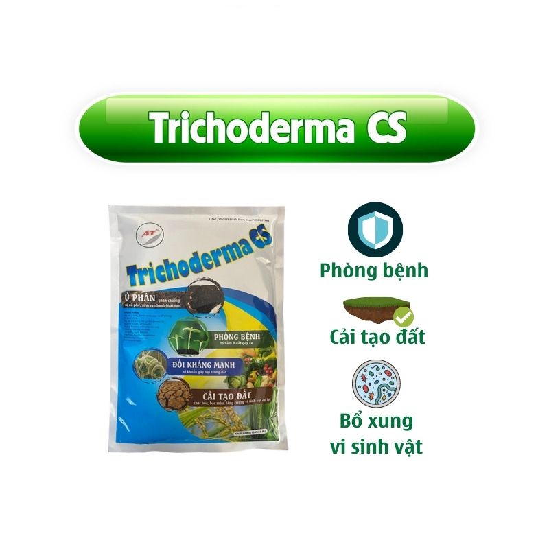 Chế phẩm sinh học Trichoderma - giúp phân, phòng bệnh hại, nấm bệnh sinh học, cải tạo đất - Trichoderma CS 1kg