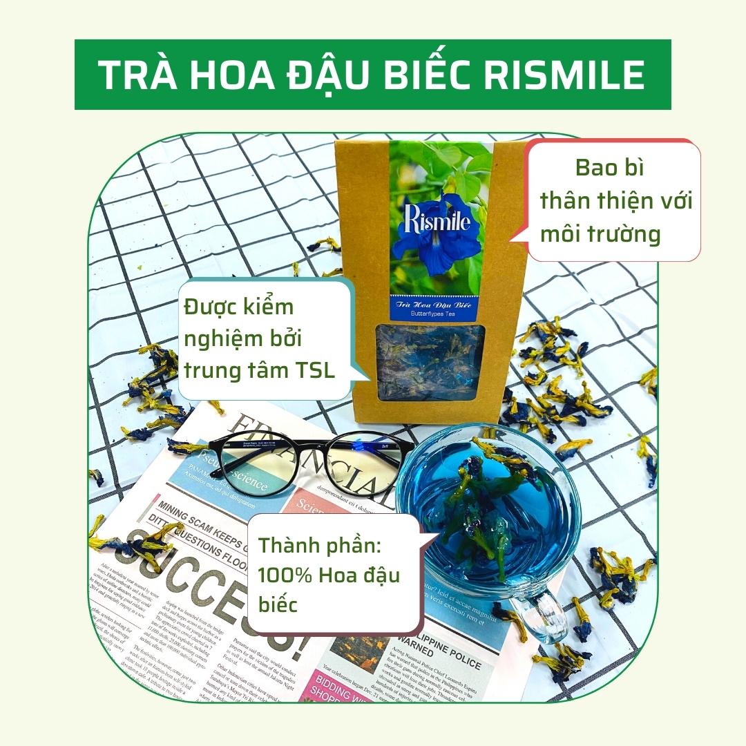 Trà hoa đậu biếc sấy khô Rismile 35 grams