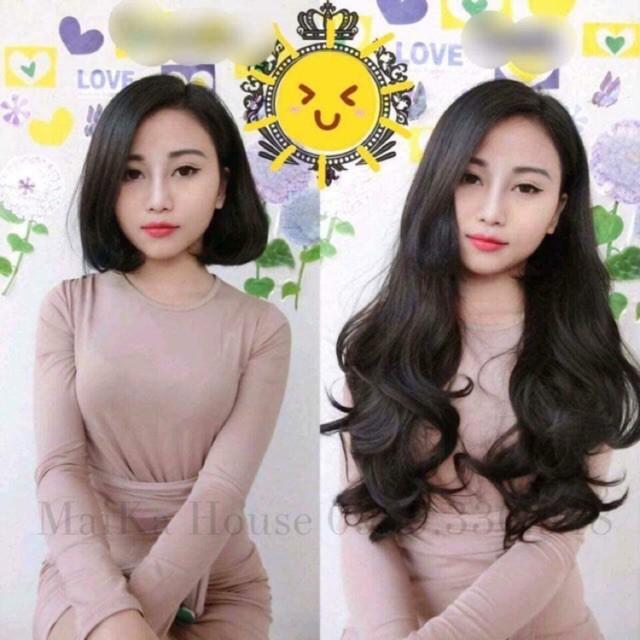 Tóc Giả Kẹp chữ U xoăn dài Tóc giả kẹp U xoăn đuôi