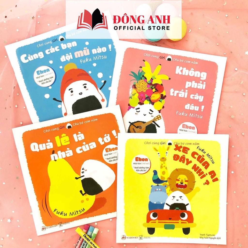 Sách - Combo 4 cuốn Ehon Giri Chú Bé Cơm Nắm (Phần 1) dành cho bé từ 0-6 tuổi