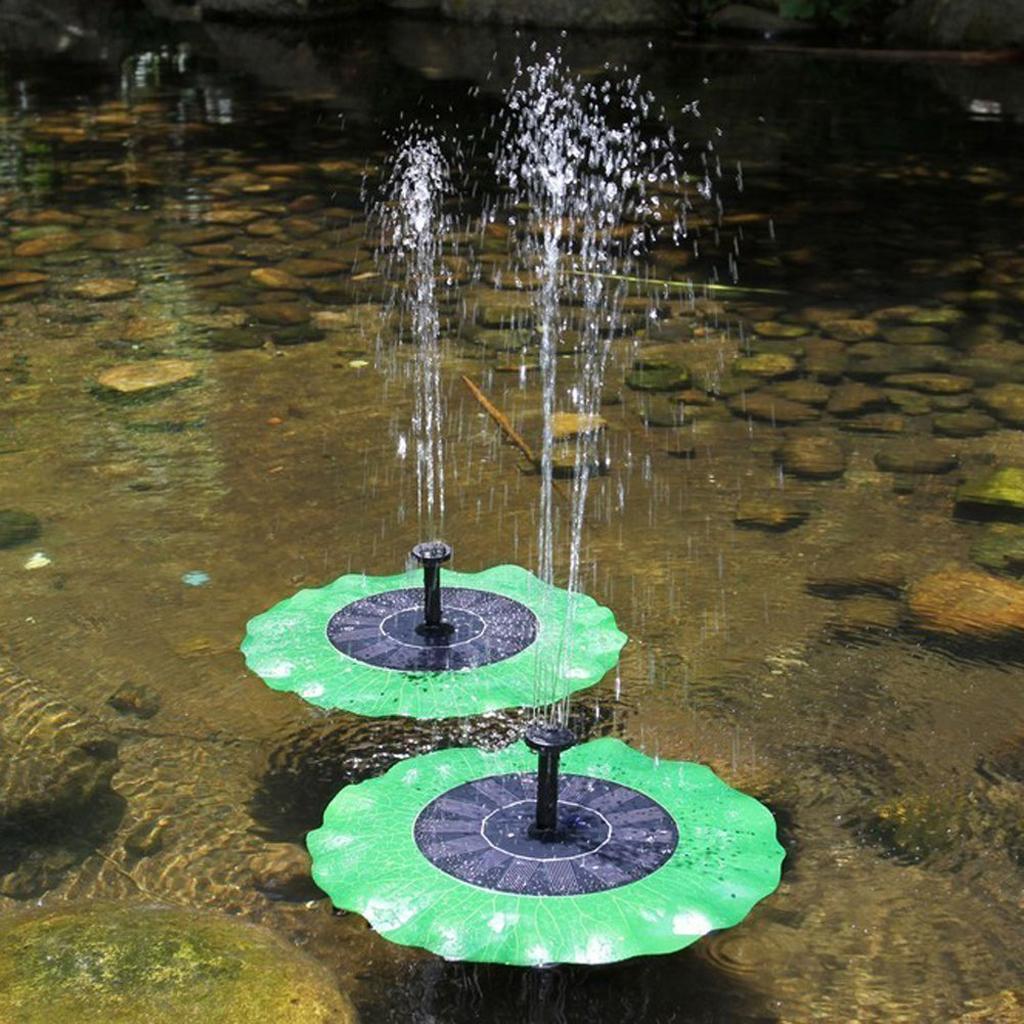 3 Types Floating Solar Powered Fountain Pond Water Pump Garden Bird Bath Tank Decor