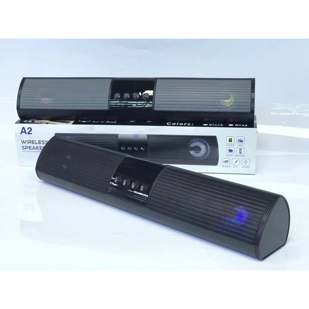 Hệ Loa Kép Speaker Bluetooth A2-Benks Cho Điện Thoại Và Máy Tính - Tặng Tai Nghe Nhạc 3.5mm, Có Hộp - Hàng Nhập Khẩu.