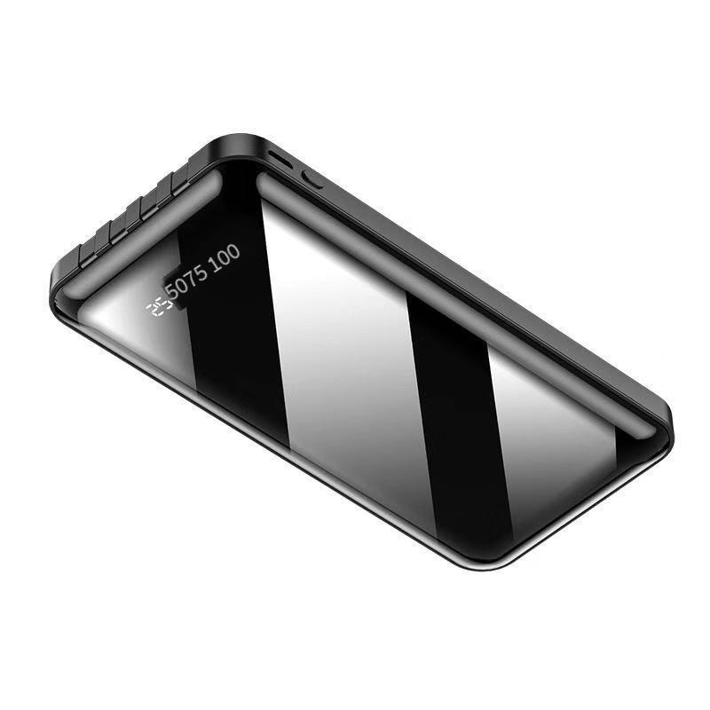 Kho báu dòng sạc khép kín theo phong cách mới nhất 20000 mAh màn hình kỹ thuật số gương di động sạc nhanh nguồn điện di động logo mẫu
