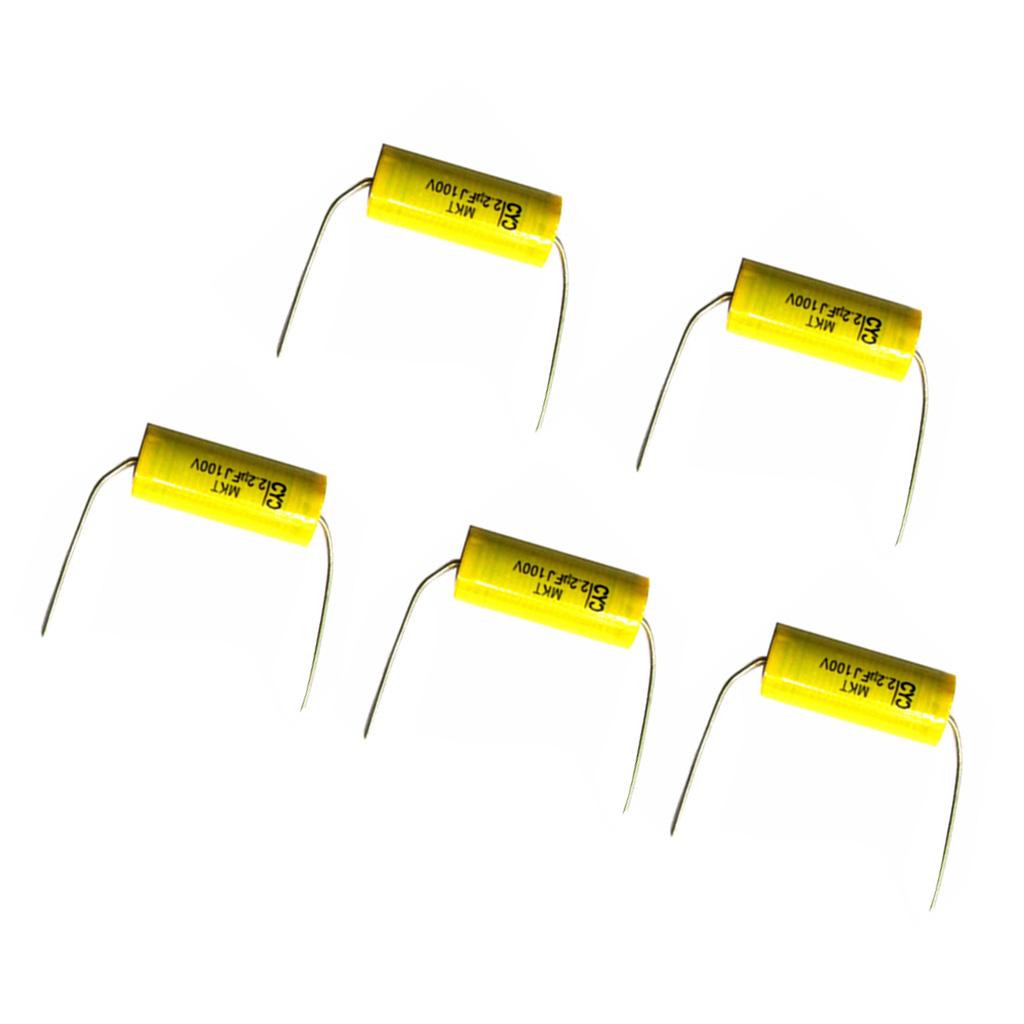 5 Miếng 2.2UF 100V Tụ Điện Tần Số Bộ Chia Đeo Chéo Cho Âm Thanh Loa Điện Thoại Kiêm Pin Dự Phòng Và Đế Dựng Di