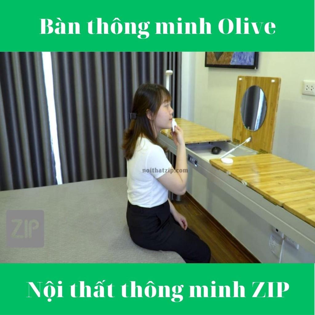 Bàn học - làm việc thông minh đa chức năng Olive dài 1m4, cho một người, Bảo hành 12 tháng