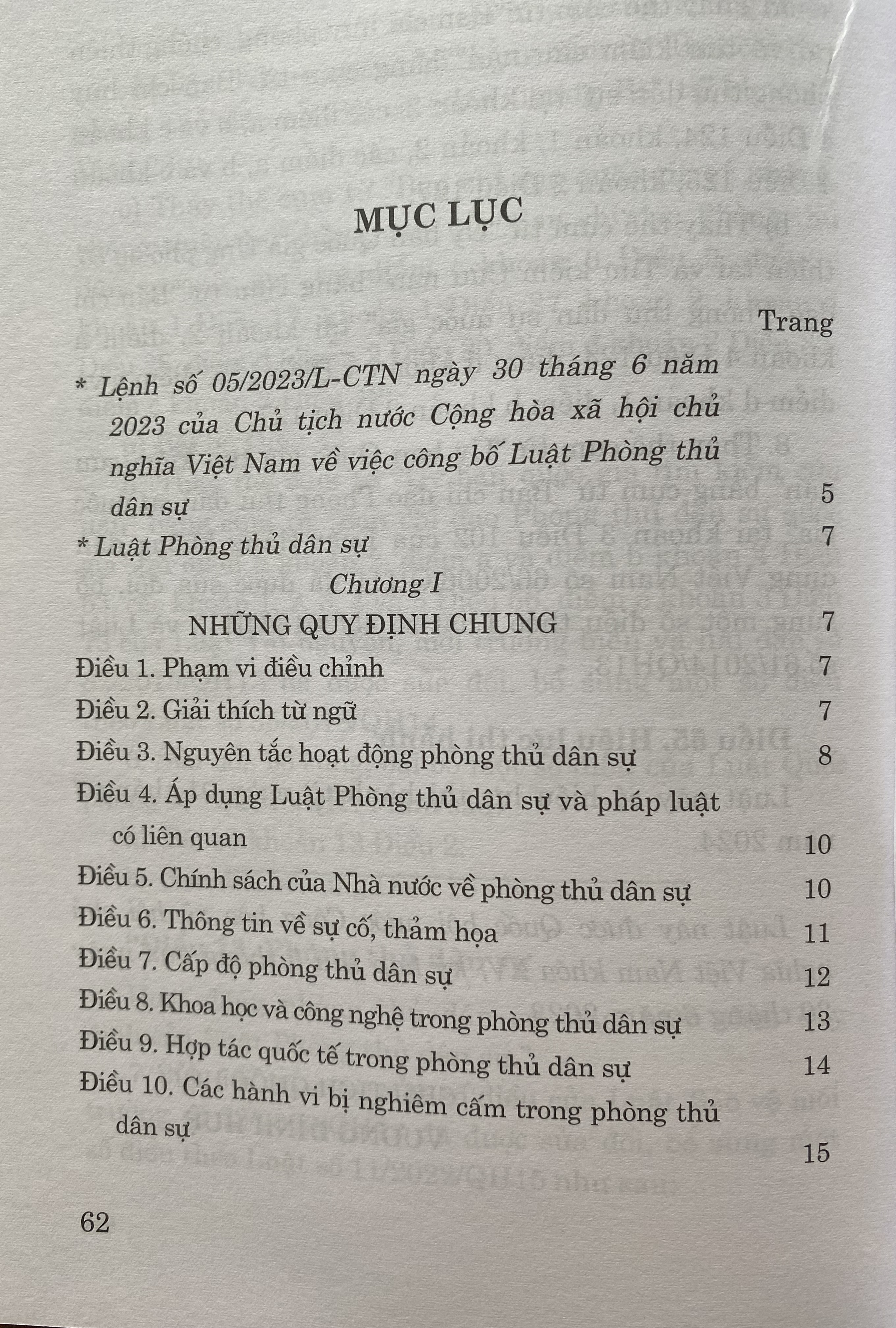 Sách - Luật Phòng Thủ Dân Sự