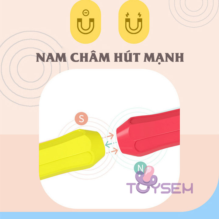 Đồ chơi xếp hình nam châm sáng tạo dành cho bé từ 3 tuổi 36 chi tiết - Đồ chơi lắp ghép xếp hình xây dựng kim tử tháp 3d - Quà tặng sinh nhật cho bé trai, bé gái cute