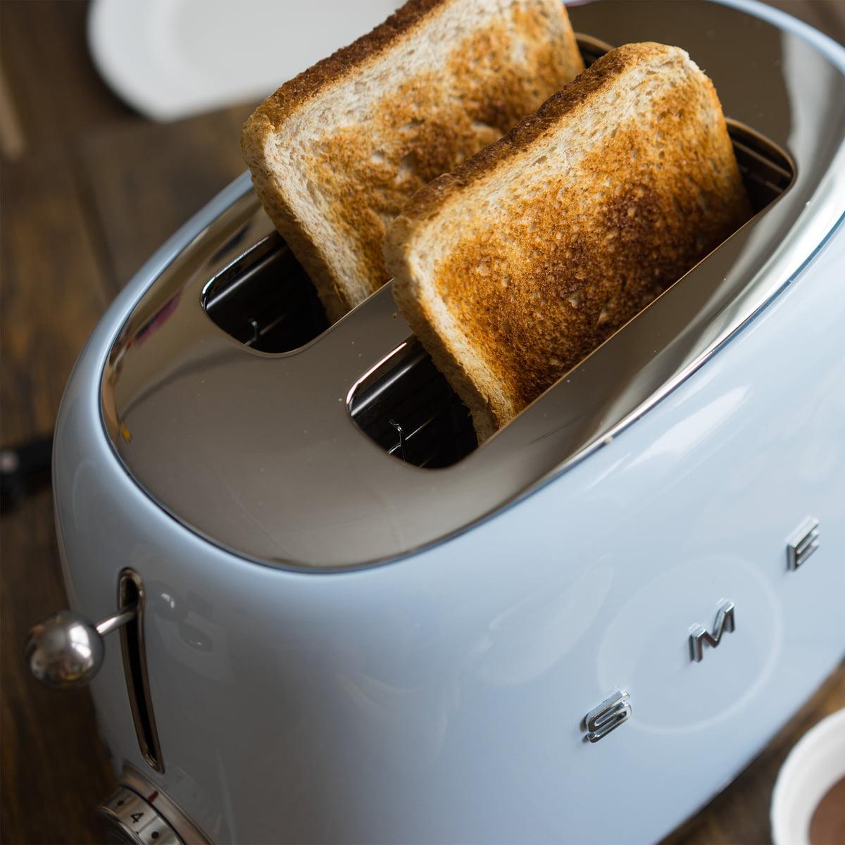 Máy Nướng Bánh Mì Sandwich Smeg, Bread Toaster, Máy Nướng Bánh Mì, Nhập Đức, BH 12 Tháng - Đỏ