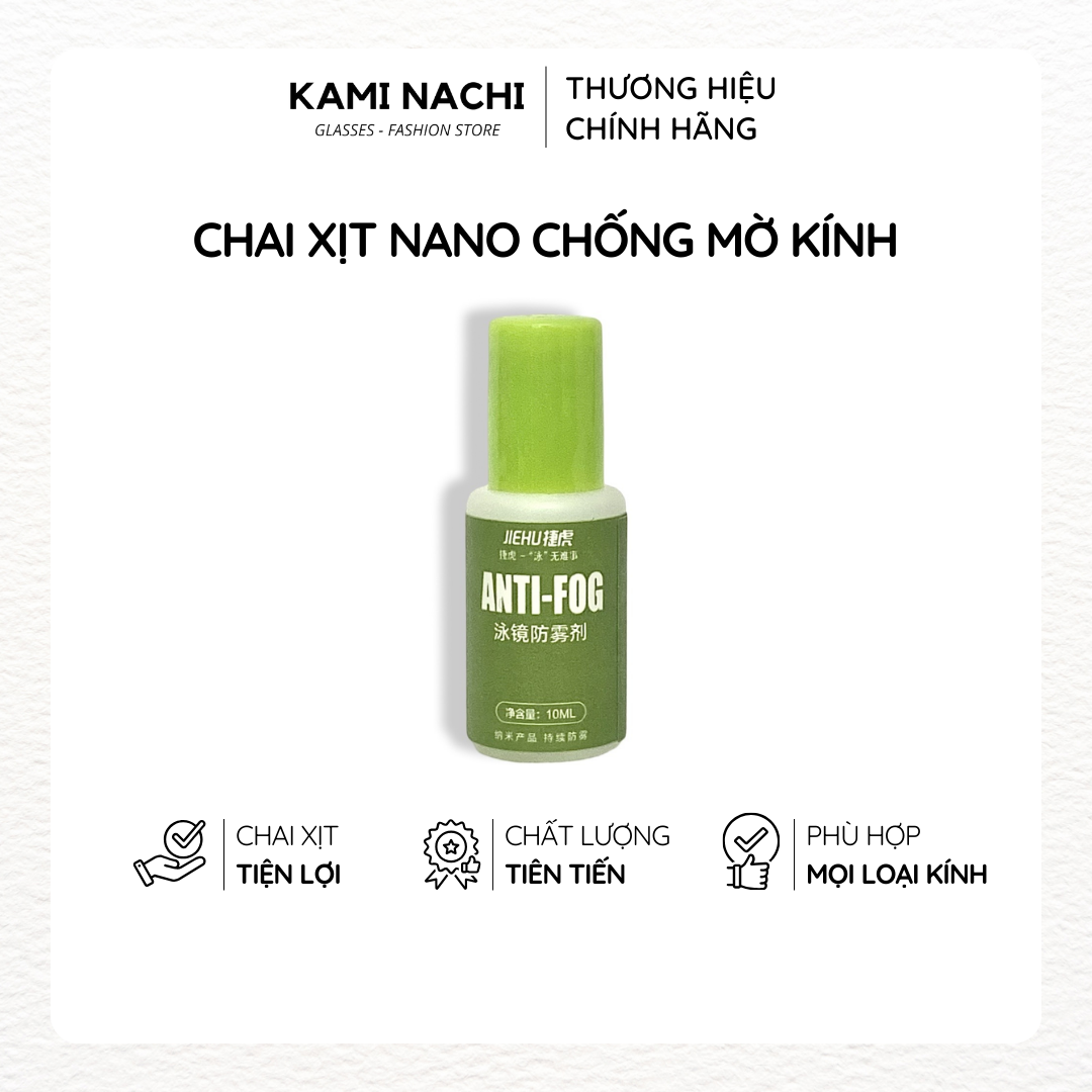 Dầu nano phủ cho mắt kính bơi chống hơi nước, mù sương KAMI NACHI dung tích 10ml