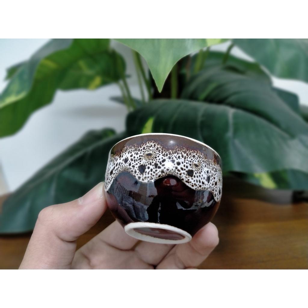 Chén uống trà men gấm