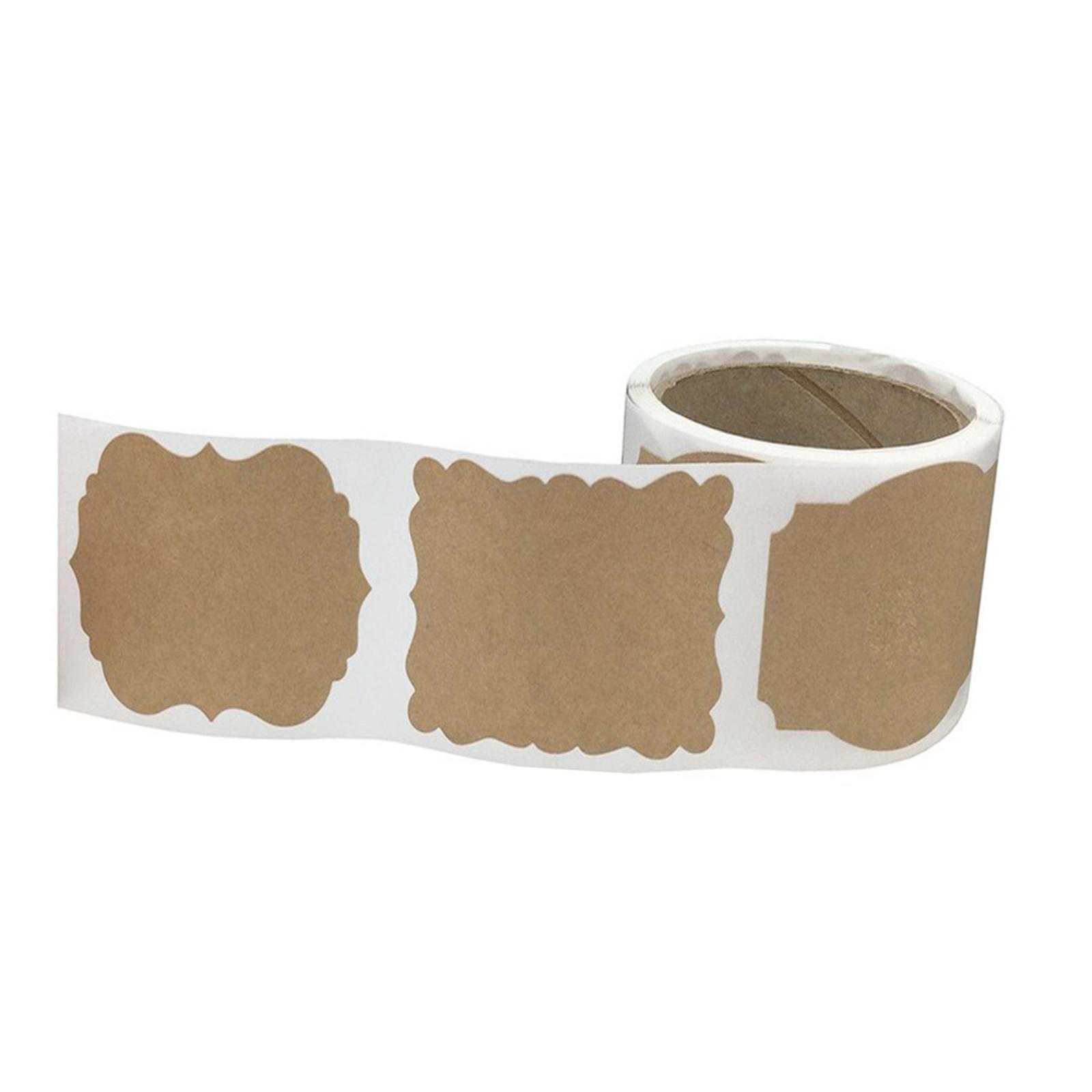 300x Kraft Stickers DIY Label Sticker for Spice Bottle Jars