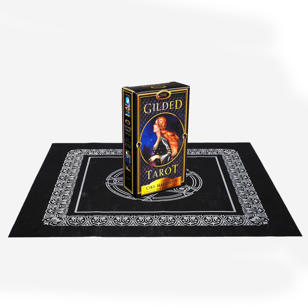 Combo Bộ Bài Bói The Gilded Tarot New và Khăn Trải Bàn Tarot