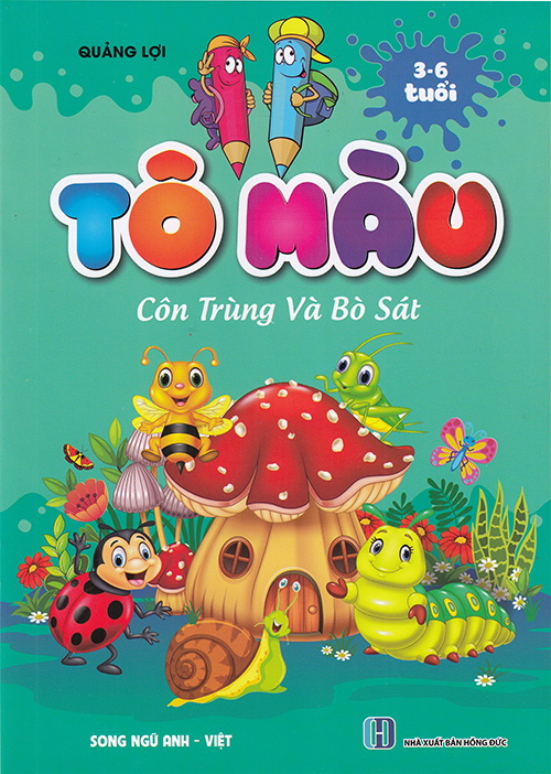 Sách - Tô màu côn trùng và bò sát 3-6 tuổi
