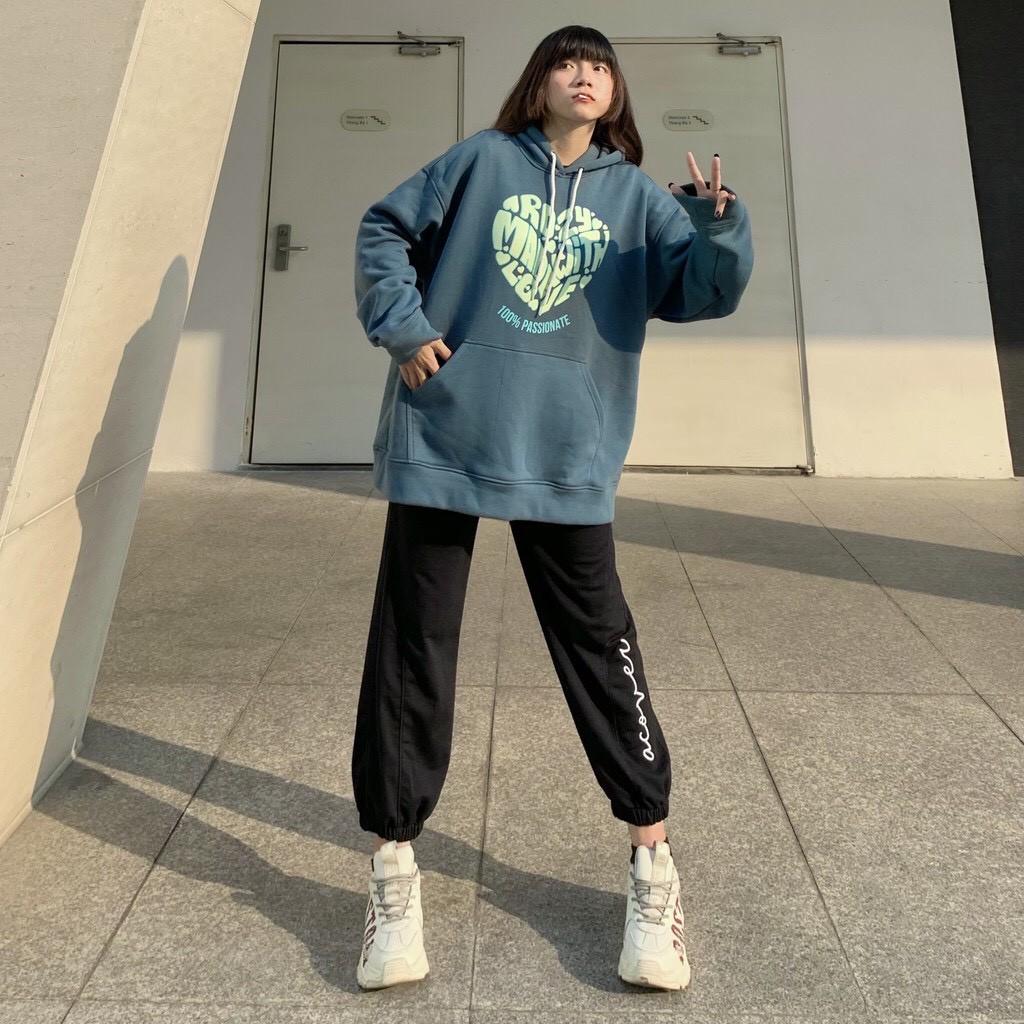 Áo Hoodie Nỉ Bông ROZY Form Rộng Unisex Nam Nữ Ulzzang KUN