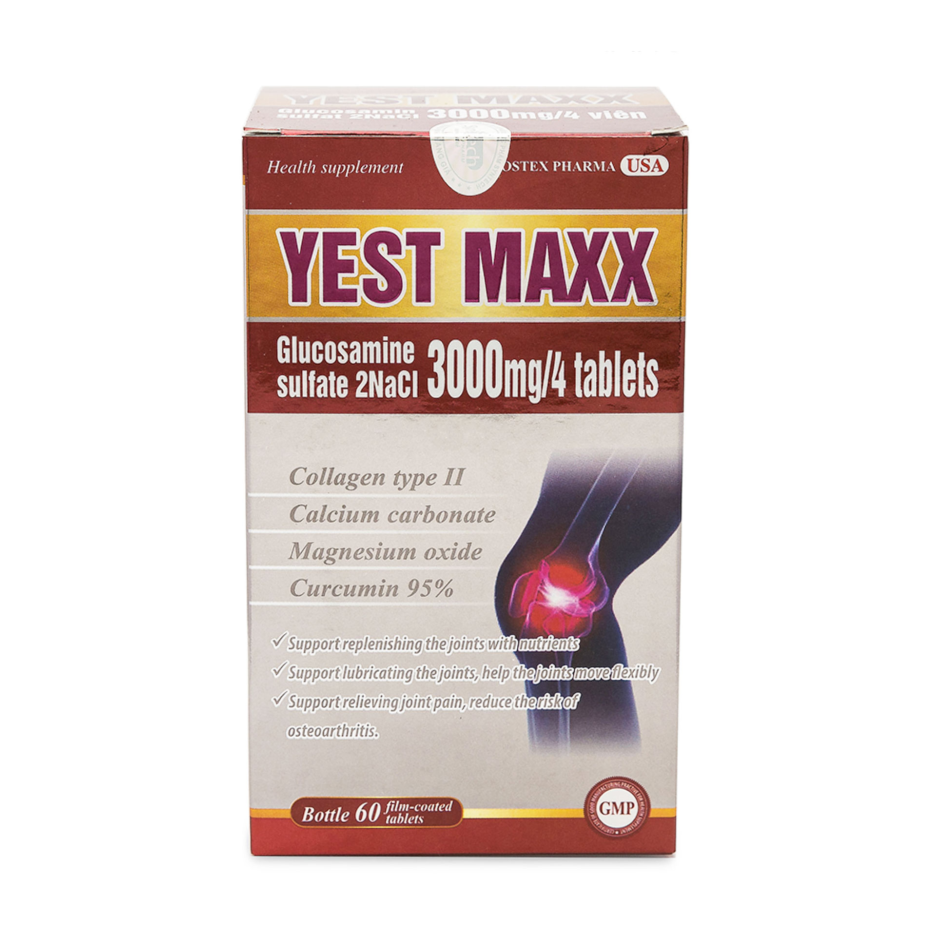 Viên uống hỗ trợ xương khớp Yest Maxx Glucosamin 3000mg
