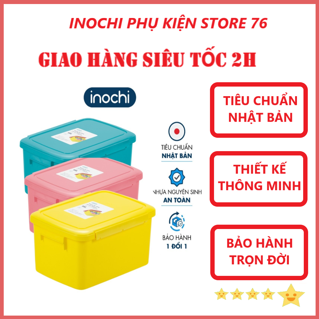 Thùng Đa Năng Đựng Quần Áo , Đồ Chơi Trẻ Em , Vật Dụng Linh Tinh Có Nắp Và Chốt Khóa Thông Minh Notoro Hàng Xuất Nhật - Chính Hãng ( Tặng kèm khăn lau pakasa)