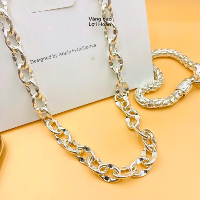 Dây chuyền bạc nam móc xích, vòng cổ bạc thật cho nam cá tính.Trang sức Lợi Hoàn