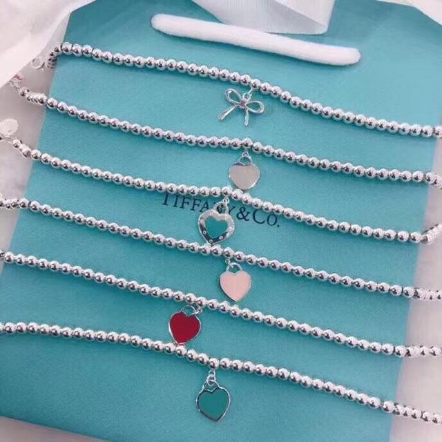 Lắc tay bi bạc trái tim Tifany bạc S925-Minh Tâm Jewelry